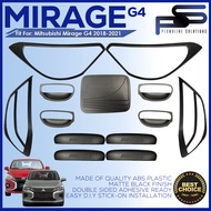 Mitsubishi Mirage G4 Garnish Set 2018 2019 2020 2021 Black / Chrome G4 Accessories Parts / Garnish C