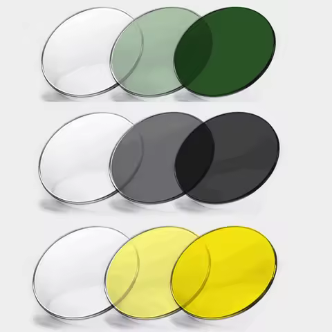 Photochromic Gray Brown Orange Green Pink Purple Blue Series 1.56/1.61/1.67 Prescription Glasses Len