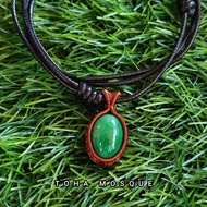 HIJAU Chinese green jade ethnic pendant necklace jade necklace pendant necklace