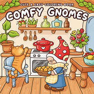 COMFY GNOMES Coloring Book for Adults Featuring Cute Cozy Daily Activities for Relaxation (Cozy Spac