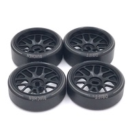 4Pcs Metal Wheel Rim Hard Plastic Drift Tire Tyres for Wltoys 284131 K969 K989 P929 Mini-Z 1/28 RC C