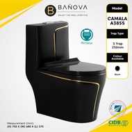 [Limit to 1 Unit Per Order] BANOVA CAMALA One Piece WC Toilet Bowl S-Trap Wash Down Water Closet 10 