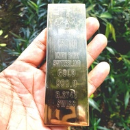 Batangan Emas Gambar Mahkota terbuat dari kuningan asli