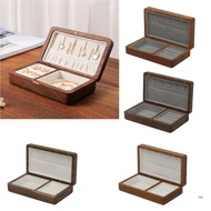 CUY Walnut  Jewelry Box Wedding Ring Box Earring Rings Storage Box Jewelry Organizer Box Jewelry  Pa