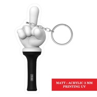 GANTUNGAN Park Kyu Bong Epic High Keyring Lightstick Acrylic Keychain