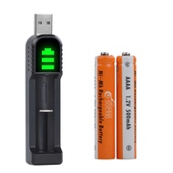 2Pcs AAAA 4A Ni-MH Rechargeable Battery with USB Charger for Microsoft Dell Capacitor Pen