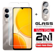 2 in 1 Screen Protector Tempered Glass Film For Vivo Y04 S Y04S Y04 S Y04T Y29 T Y 29T Y29T Y29S Viv