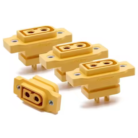 5pcs New DC500V XT60NE-F Plug 3.5mm/4mm Gold Plated XT90NE-F Connector Black Yellow Amass Connector 