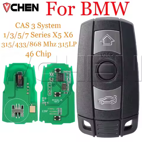 Remote Half Smart Key Car Fob 46 Chip 315LP 315/433/868MHz For BMW CAS3 System 1/3/5/7 Series X5 X6 