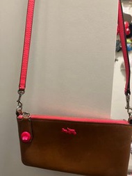 Coach cross body bag in brown/pink 斜孭袋