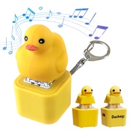 【Enid】Duck Keycap Keychain Quacking Duck Fidget Toy with Light And Sound Portable Keyboard Clicker K