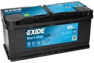 EK1050 EXIDE START-STOP AGM 12V 105AH 950CCA 埃克塞德 汽車電池