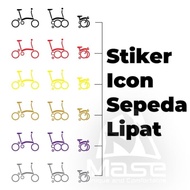 Stiker Icon Sepeda Lipat Brompton New