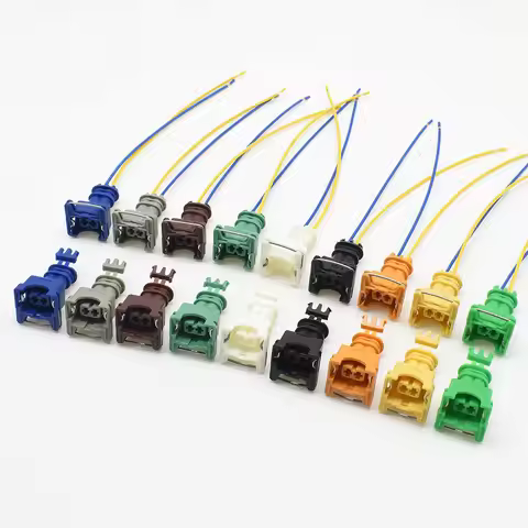 1 Set 2 Pin EV1 Car Fuel Injector Plug Connector Junior Power Timer JPT Jetronic Kits 282189-1 For C
