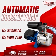 REAIM Automatic Water Pump 1HP Jetmatic Booster Pump Stainless Steel Air Waterpump Jet