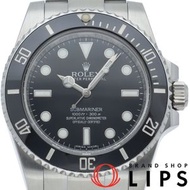 二手勞力士潛航者型腕錶，鏡面錶扣，型號 114060，附錶盒和保固卡，不鏽鋼男士腕錶，黑色，拋光，狀況極佳。