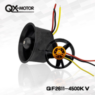 ใบพัดอากาศยานแบบไร้ขบวนการ QX-MOTOR 64mm EDF 5ใบ ใบพัดแบบหมุนได้ 4500KV สำหรับเครื่องบินไร้คนขับแบบล