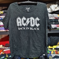 ️B00002 Oversize Chest 52 Length 29" AcDc Second-Hand T-Shirt Vintage Brand Cartoon Band