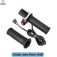 Electric Bike Throttle With LCD Display Handle Throttle For 36V Twist Throttle Scooter E-Bike Parts Electric Bike Accessories