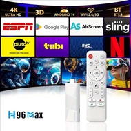H96 MAX RK3518 Android 14 Smart TV Box Quad Core 2GB 16GB 4K Smart Media Player có điều khiển bằng g