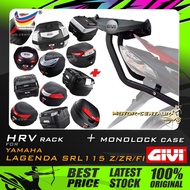 SET KOMBO KOTAK/BOX GIVI B27/B270/B32/B33/B42/B45 TOP CASE + GIVI YAMAHA LAGENDA SRL115 Z ZR FI HRV 