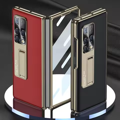Electroplated Anti-Glare Matte Case For Huawei Mate X2 Outer Screen Glass Protective Stand Plastic C