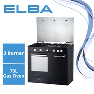 Elba 3 Burner Standing Gas Cooker (70L) EGC-C9703G-BK