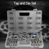 ✨Screw Tapping Set✨EDWARD Tap and Die Set 40Pcs M3-M12 Screw Nut with Wrenches and Thread Gauge Heav