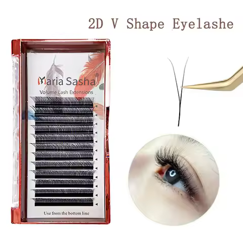 MARIA 2D Y Shape Eyelashes Hand Premium 2D lashes Soft Light Natural Lashes Extension Supplies Makeu