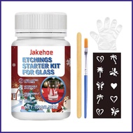 Glass Etching Kit Etch Glass Etching Cream with Tools Reusable Art Supplies for Glassware Ceramic De