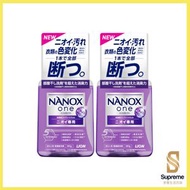 獅王 - [2支裝] 納米樂 NANOX 超強濃縮抗菌洗衣液 (強力消臭) 380G x 2支 4903301350651