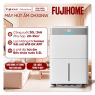 Máy hút ẩm dân dụng 30Lít/ngày Fujihome DH30NW kết nối Wifi điều khiển App đèn báo độ ẩm phòng ngủ p