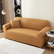 Elastic Sofa Cover Solid Color Stretchable Full Cover L Shape Universal 1/2/3/4 Seater Couch Cover for Living Room Decor Sale