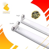 LED T8 CASING | CASING LAMPU KALIMANTANG - SINGLE DOUBLE 2FT 4FT (WHOLESALE)