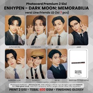 (ISI 7 PCS) Photocard ENHYPEN DARK MOON MEMORABILIA - Potocard PC Enha Premium 2 Sisi Kartu Kpop Mer