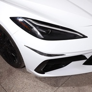Soft 3D Real Carbon Fiber Car Front Bumper Corner Cover Trim Sticker Trim Compatible with Corvette C