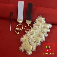 GIOVANNI Golden Horse Accessories, Creative Year of Horse Gold Pony Keychain Accessories, Creative M