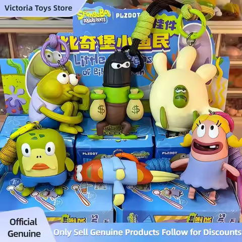 Genuine X11 SpongeBob Bikini Bottom Little Fish Villagers Blind Box Ugly Pretty Fish Desktop Ornamen