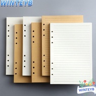 WINTEYB 80Sheets Loose Leaf Paper, A5/A6/A7 Horizontal Line/Blank Notebook Refill Paper, Simple Kraf