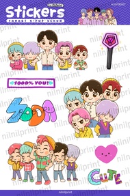 สติ๊กเกอร์ Kpop Demon Hunters Huntrix Saja boys Fanart Sticker | ขนาดA6 สีสวย กันน้ำ ไดคัท