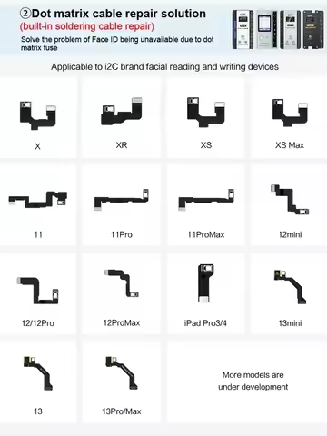 i2C MC15 No Soldering Required Face ID Test Flex Cable No Welding for iPhone X-15 Pro Max Dot Matrix