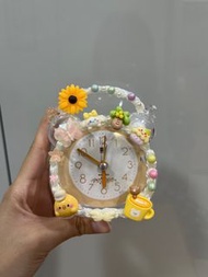 聖誕禮物 可愛奶油膠diy裝飾鬧鐘 alarm