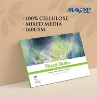 MayArt FB Mixed Media Paper Pad 160gsm 100% Cellulose A3/A4 Pad Kertas Media Campuran