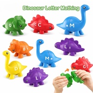 Mainan Pemadanan Huruf Dinosaur, Mainan Teka-Teki Abjad ABC, Mainan Pembelajaran Awal Montessori unt