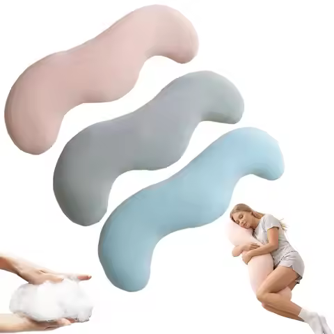 Body Pillow Double Pillow Ergonomic Body Pillow Full Body Support Pillow For Arms Hips & Knees Soft 