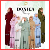 Bonica Abaya Baju Muslimah Baju Raya 2022 Jubah Moden Baju Abaya Jubah Abaya Lace Jubah Hitam Abaya 