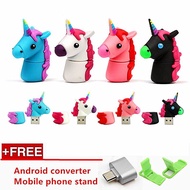 Original Product FREE Shipping COD Colourful Unicorn USB 2.0 flash drive Silicon cartoon pendrive TV