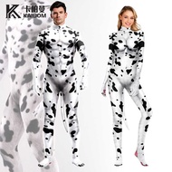 Dalmatian Print Halloween Costume - Jumpsuit for Adults