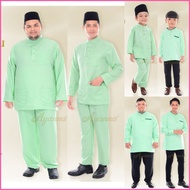 🌹BAJU RAYA 2024 MINT GREEN🌹 Koleksi Warna Hijau Mint Baju Lelaki Sedondon Ayah &amp; Anak Baju Melayu &amp; Kurta Plus Size
