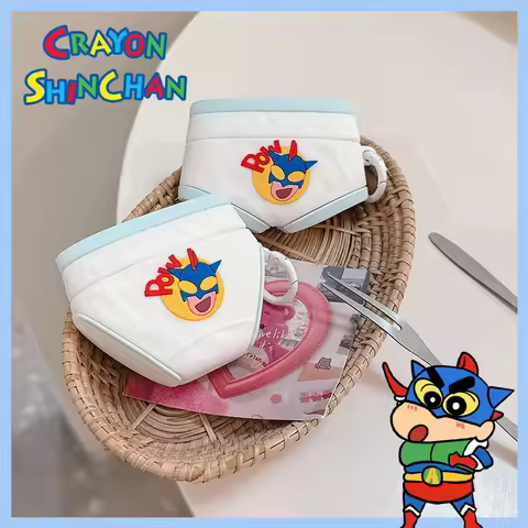 Crayon Shin-chan Cover For Apple Airpods Pro 4 3 2 1 Earphone Charging Box Protective Shell cartoon